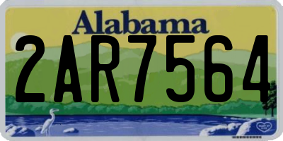 AL license plate 2AR7564