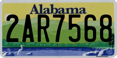 AL license plate 2AR7568