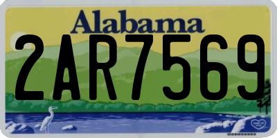 AL license plate 2AR7569