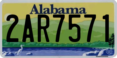 AL license plate 2AR7571