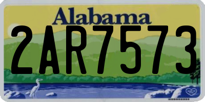 AL license plate 2AR7573
