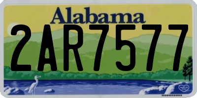 AL license plate 2AR7577