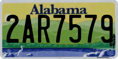 AL license plate 2AR7579