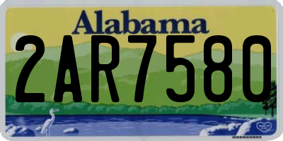 AL license plate 2AR7580