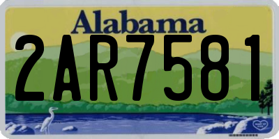 AL license plate 2AR7581