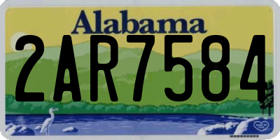 AL license plate 2AR7584