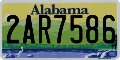 AL license plate 2AR7586