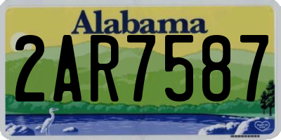 AL license plate 2AR7587