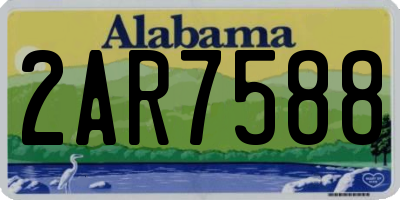 AL license plate 2AR7588