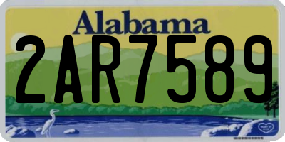 AL license plate 2AR7589