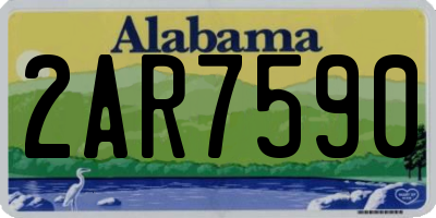 AL license plate 2AR7590