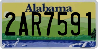 AL license plate 2AR7591
