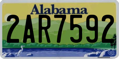 AL license plate 2AR7592