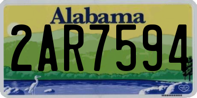 AL license plate 2AR7594