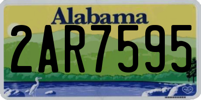 AL license plate 2AR7595