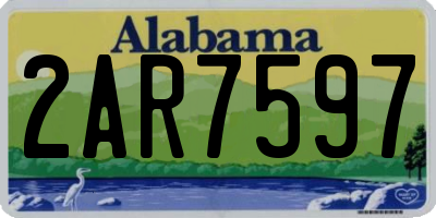 AL license plate 2AR7597