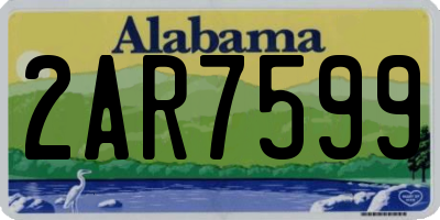 AL license plate 2AR7599