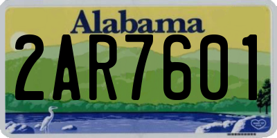 AL license plate 2AR7601
