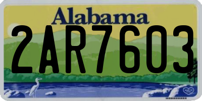 AL license plate 2AR7603