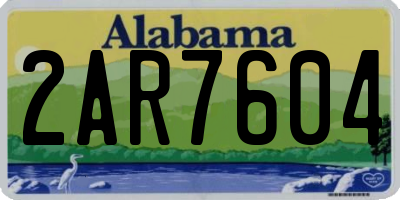 AL license plate 2AR7604