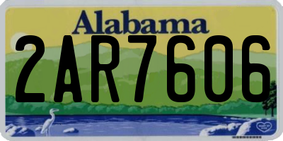 AL license plate 2AR7606