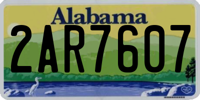 AL license plate 2AR7607