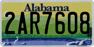 AL license plate 2AR7608