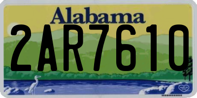AL license plate 2AR7610