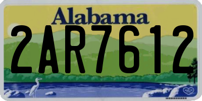 AL license plate 2AR7612