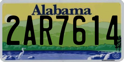 AL license plate 2AR7614