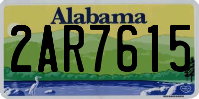AL license plate 2AR7615