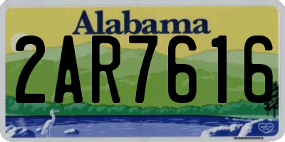 AL license plate 2AR7616