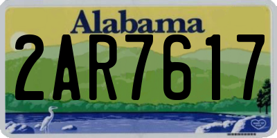 AL license plate 2AR7617