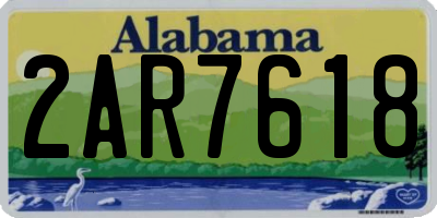 AL license plate 2AR7618
