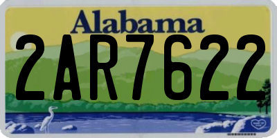 AL license plate 2AR7622