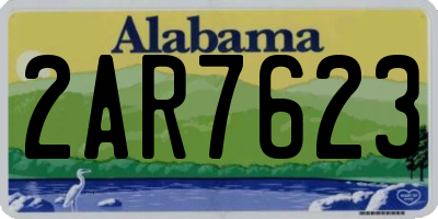AL license plate 2AR7623
