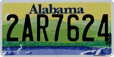 AL license plate 2AR7624