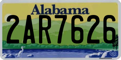 AL license plate 2AR7626