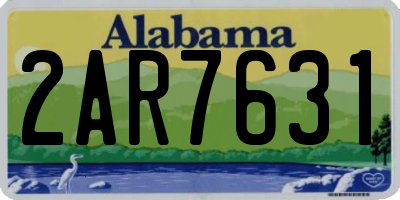 AL license plate 2AR7631