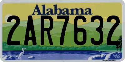 AL license plate 2AR7632