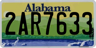 AL license plate 2AR7633