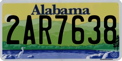 AL license plate 2AR7638