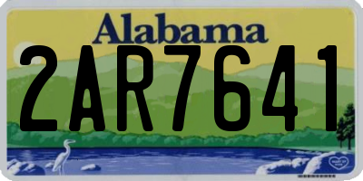 AL license plate 2AR7641