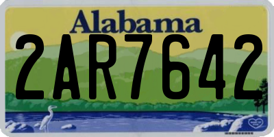 AL license plate 2AR7642
