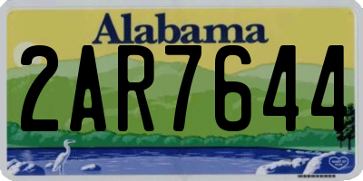 AL license plate 2AR7644