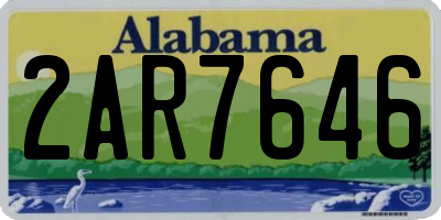 AL license plate 2AR7646