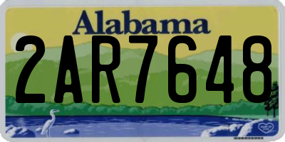 AL license plate 2AR7648