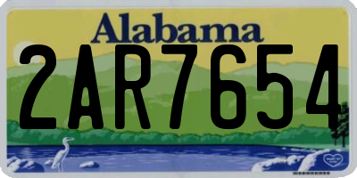 AL license plate 2AR7654