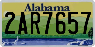 AL license plate 2AR7657