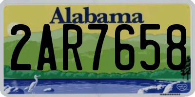 AL license plate 2AR7658